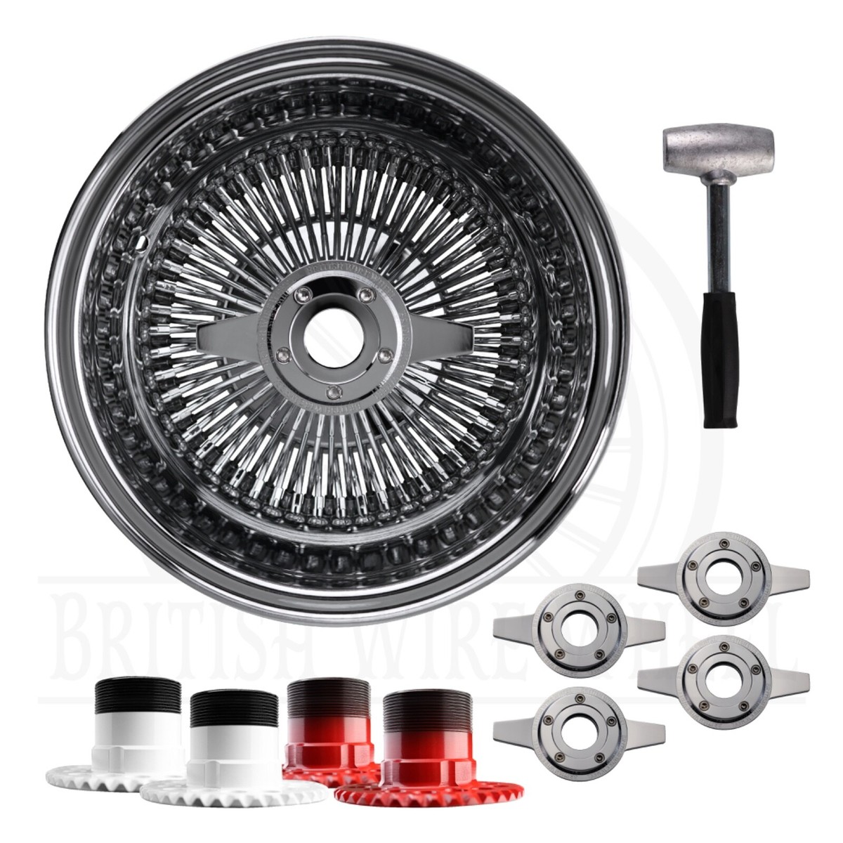 13x7 Rev 100 Spoke SL Wire Wheels + Zenith 2 Bar KO + Locking