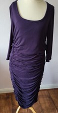 Damsel in a Dress navy blue, rouched details, with stretch, ladies 14