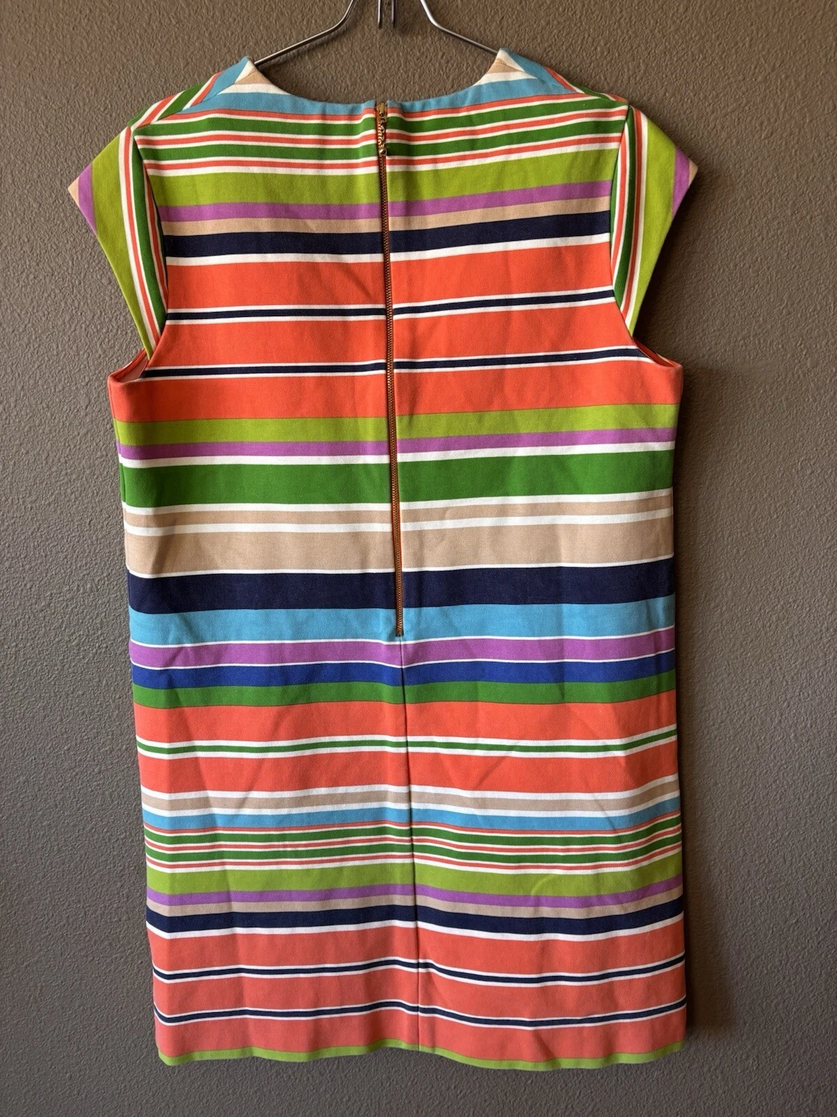 Abito da lavoro ufficio Kate Spade arancione blu Nico taglia 8