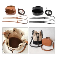 Centra Unit Leather Bag Bottom Shaper Drawstring Shoulder Bucket Bag