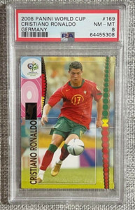 2006 Panini World Cup Germany #169 Cristiano Ronaldo Rookie Card PSA 8 NM-MT