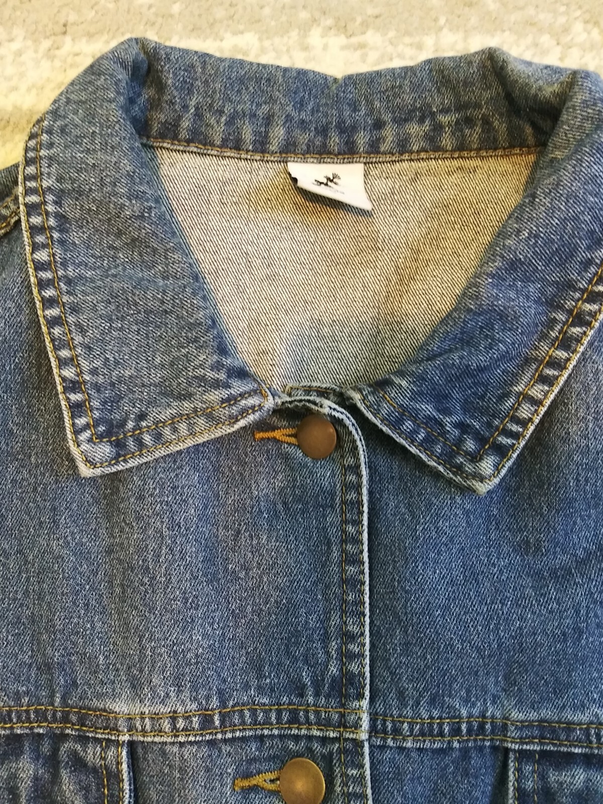 Women's Denim Jean Jacket Button - image 7