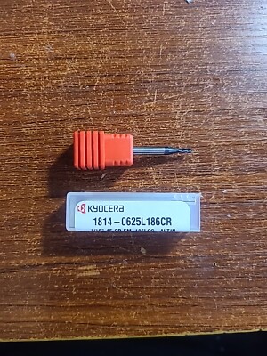 Kyocera 1/16'' Carbide Endmill 4 Flute 1814-0625L186CR