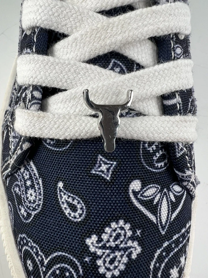 Windsor Smith Ruby Platform Fashion Sneakers Paisley Blue Womens Sz 5 US 36 EU - Image 2 of 4