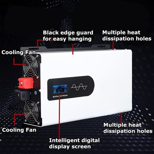8000W 12000W Power 12V24V48V72V96V to 110V/220V Pure Sine Wave Solar Inverter - Picture 3 of 15