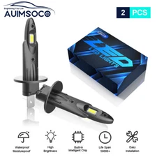 2x H1 LED Headlight High/Low Beam Bulbs KIT 36000LM Super Bright White Noiseless