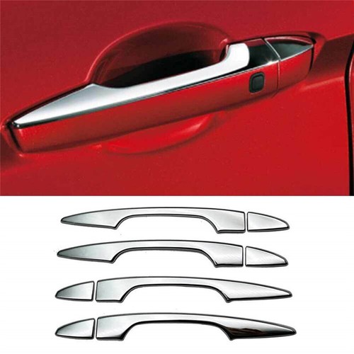 8X Door Handle Cover Trim For Mitsubishi Outlander 2013-2021 Chrome Accessories | UK