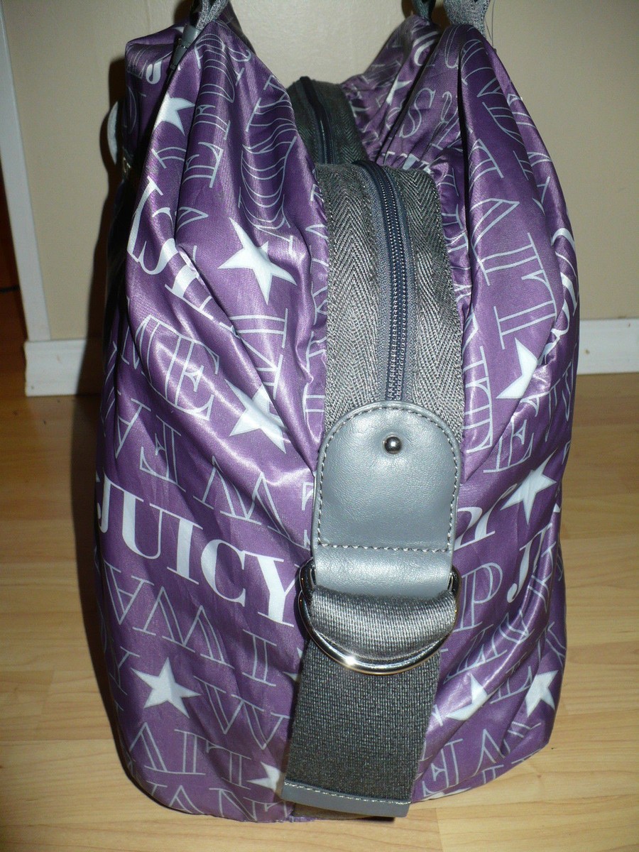 Juicy Couture EUC Weekender Purple ? Gorgeous Large NEW JUICY COUTURE NYLON WEEKENDER TRAVEL DUFFEL HUGE PURSE  main image 2