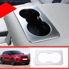 For Range Rover Evoque 2020-24 Matte Silver Rear Armrest Water Cup Holder Panel