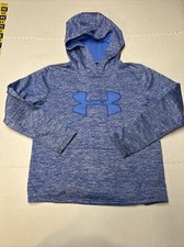 Under Armour Loose Coldgear Pullover Hoodie Blue Logo Women s SZ XS