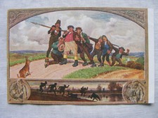 Postkarte Ansichtskarte kleinformat alt Märchen Kinder Paul Hey sieben Schwaben