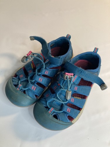 Keen girls pink blue hiking sandals 12