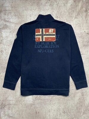 Napapijri Vintage Mens Full Zip Hoodie Size XXL