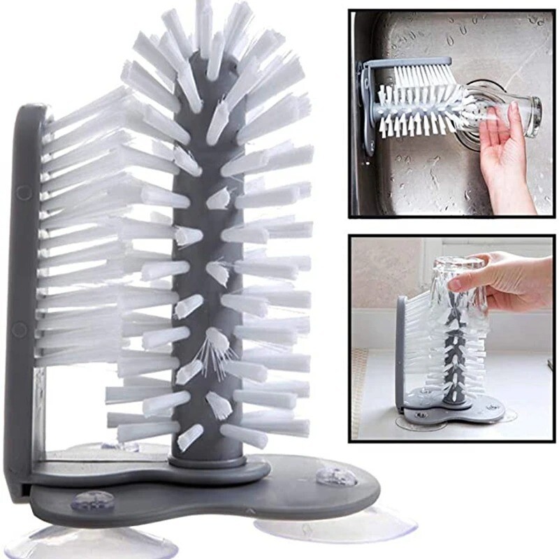 GLASBRUSH Gläserspülbürste Glasbürste Glasreinigungsbürste Schankbürste Saugnapf