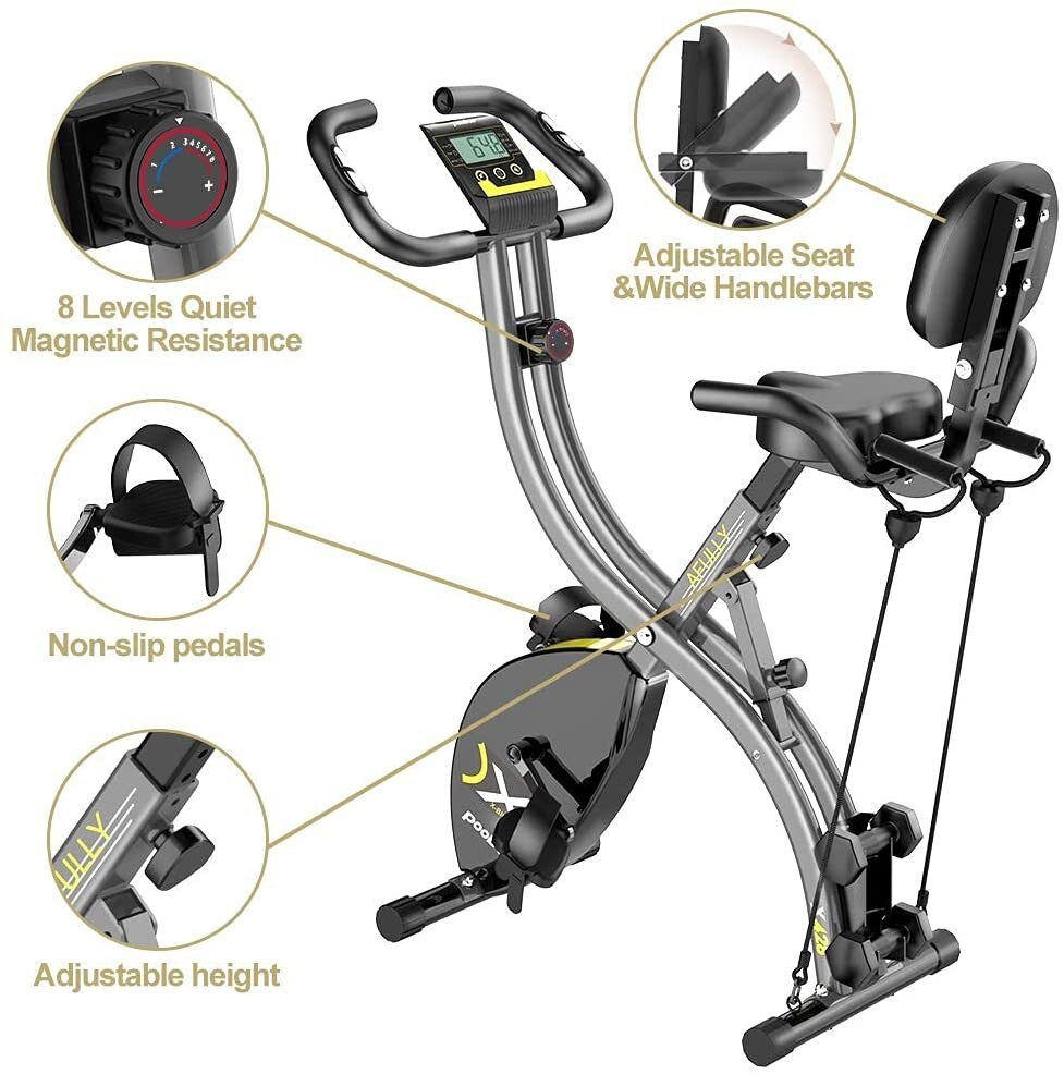 Indoor 3 In 1 Upright Exercise Bike X-bike Stationary Bike Cardio Workout Bike