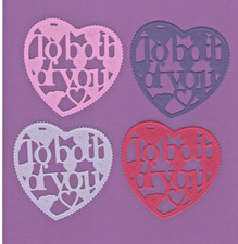 TO BOTH OF YOU HEART die cuts scrapbook cards