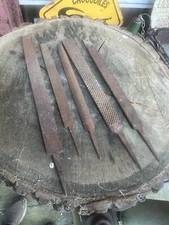 Vintage Lot of 5, 15.5 To 19” Rasp File Lot, Dustin And Unmarked