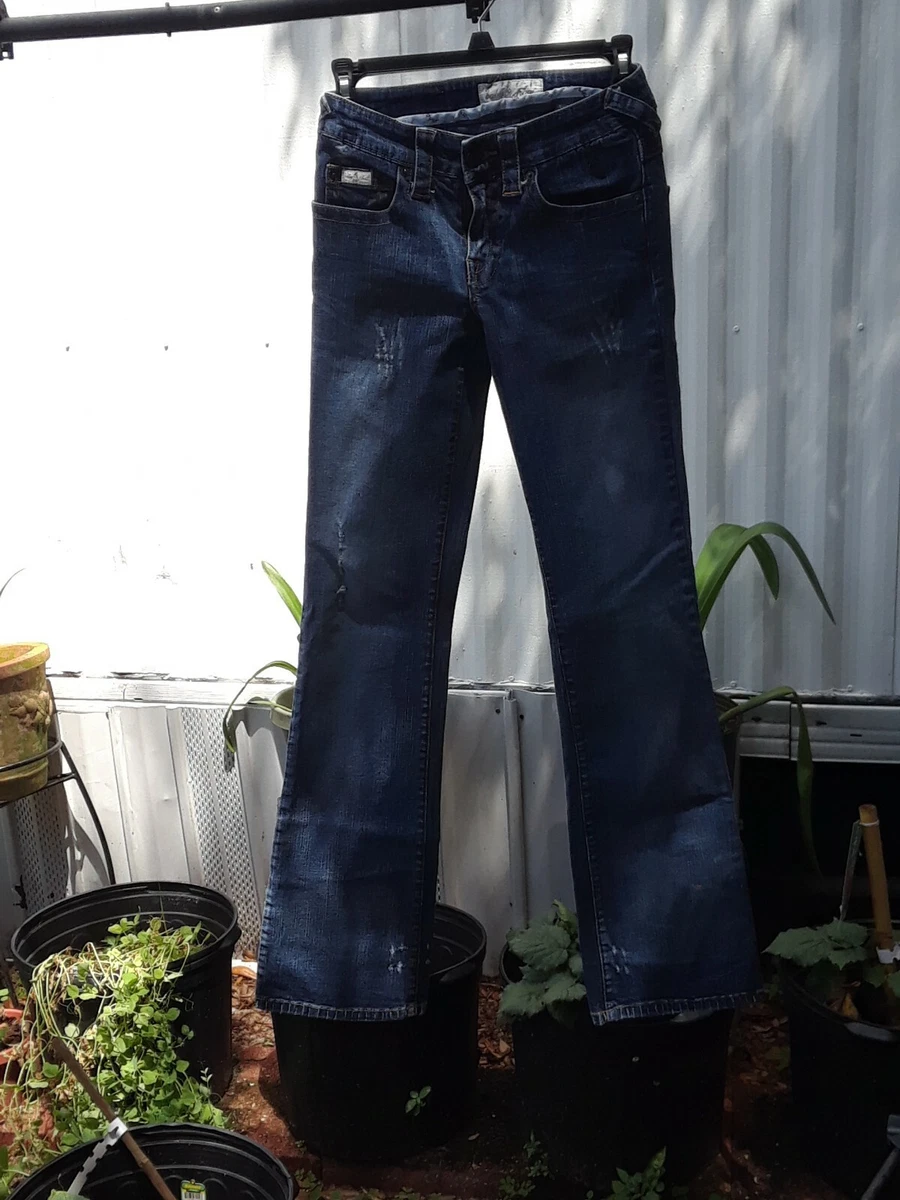 Baby Phat Authentic Jeans Size US 1-26 Waist X 32 Inseam Deep Blue Flare |  eBay