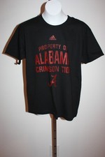 New Alabama Crimson Tide "Property Of" YOUTH Medium M 10-12 Adidas T-Shirt