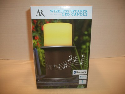 ar portable wireless speaker with led candle