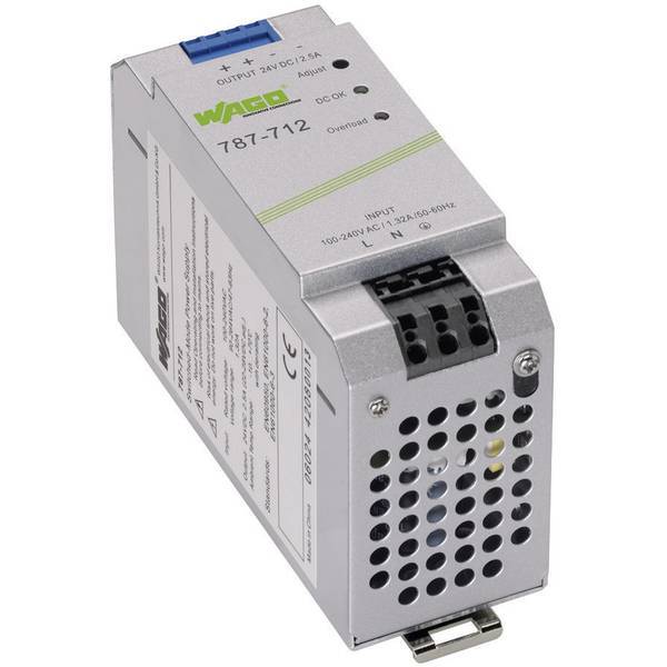 Wago epsitron eco power 787-712 alimentatore per guida din 24 v/dc 2 5 a 60 w 1