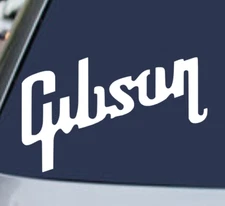 GIBSON GUITAR LOGO Vinyl Decal Sticker Car Rear Window Wall Musician Guitarist
