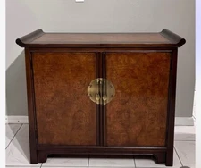 Drexel heritage MCM Tai Ming Burlwood vintage Chinoiserie Buffet Server