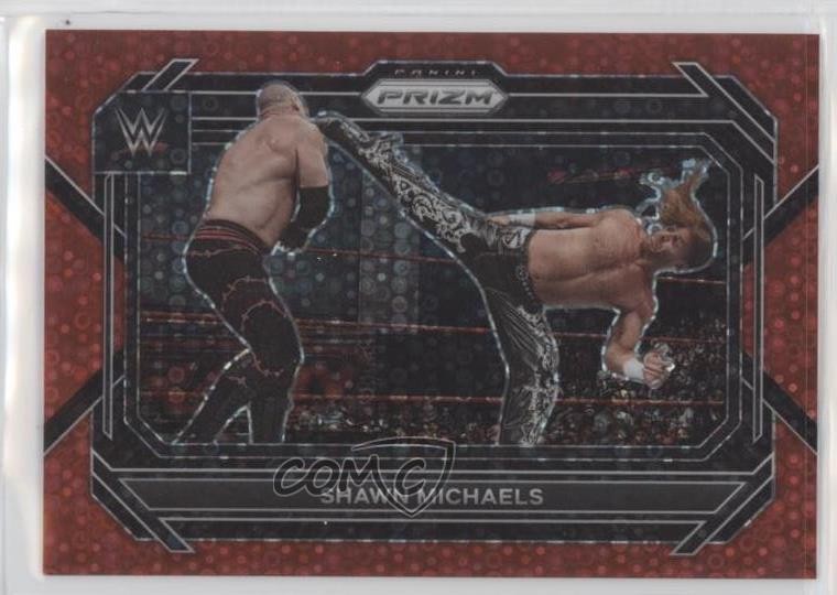 2023 Panini Prizm WWE Under Card Red Prizm 29/99 Shawn Michaels #79 8e3