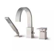 YASINU Single Handle 2-Spray Tub and Shower Faucet 1.8 GPM in. Brushed Nickel