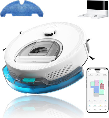 Lidar Robot Vacuum & Mop, 6000Pa, Smart Mapping, 150 Min Run Time, Alexa Compati