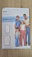 Simplicity Sewing Pattern 9132 Easy Pyjama Trousers for Family Age 4 to XL adult