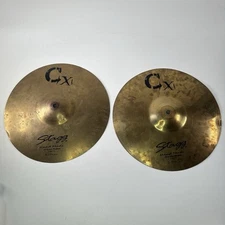 Stagg Handmade 13” Hi-Hat Medium CXH-13 Cymbal Top/Bottom - Vintage Drum Parts