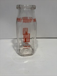 Port Murray Dairy - Half Pint Milk Bottle - Port Murray, NJ