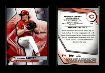 2025 Bowman's Best - #25 Andrew Abbott - Cincinnati Reds
