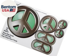 Toy Restore Peace Sign Decals Fits Little Tikes Cozy Coupe Car Truck Teal 