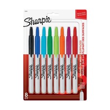 8 pack Sharpie Retractable Fine Point Permanent Markers Assortment Colors