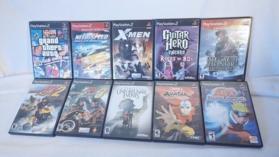 10 lot  PS2 Games: GTA, Xmen, Need for Speed, ect- All Tested some with manuals