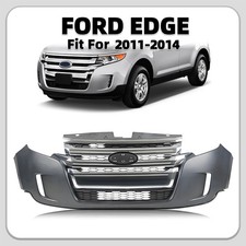 For 2011-2014 Ford Edge Complete Front Bumper Cover Grille Grill Assembly Primed