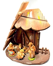 Fontanini Italy Nativity Scene Figurine Set w Manger Christmas Holiday Vintage