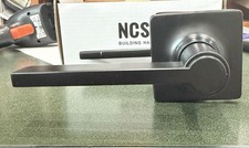 NCSEN Matte Black Square Door Lever Handle Privacy Passage Interior Lock