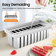 Stainless Steel Molds Metal Ice Pop Molds 20pcs Ice Lolly Mold
