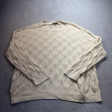 SHEIN Curve Women 2XL Beige Pointelle Knit Pullover Sweater