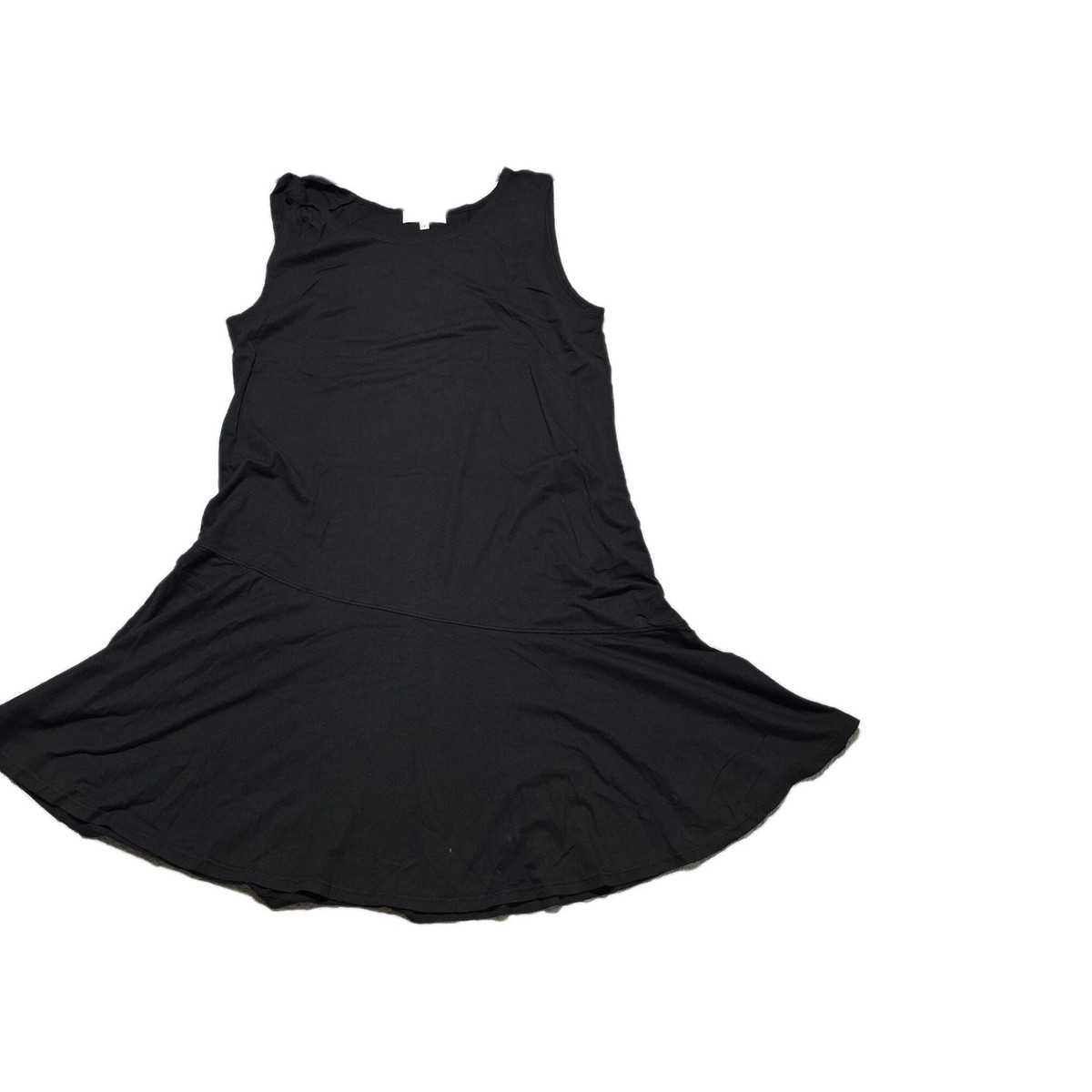 michael stars one shoulder dress Michael Stars Tank Dress Womens Medium Black Asymmetrical Hem Knot Shoulder