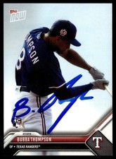2023 Topps Now Road Opening Day Bubba Thompson Texas Rangers #OD-142 Signed