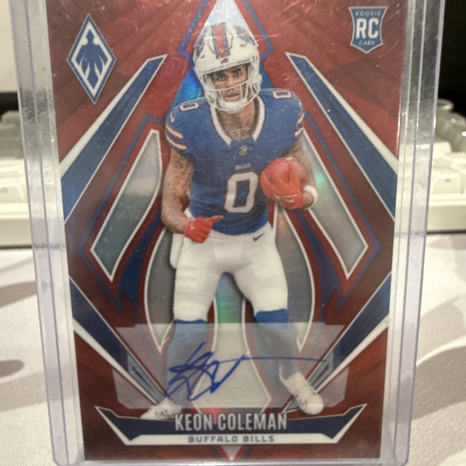 2024 Panini Phoenix - Rookies Keon Coleman #213 Red Autographs /99 (AU, RC)