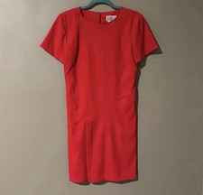 R&K Bright Red Short-Sleeve Sheath Mini Dress