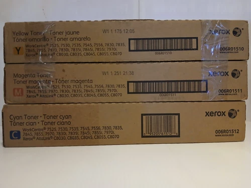  Genuine Xerox Work Centre Color Toners 006R01510 006R01511 006R01512
