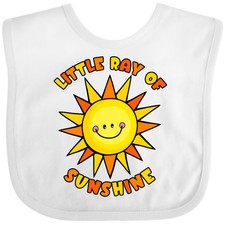 Inktastic Little Ray Of Sunshine Cute Smiling Yellow And Orange Sun Baby Bib Day