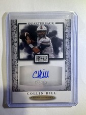 2021 SAGE Premier Draft Collin Hill Rookie Auto Black Parallel RC #A108