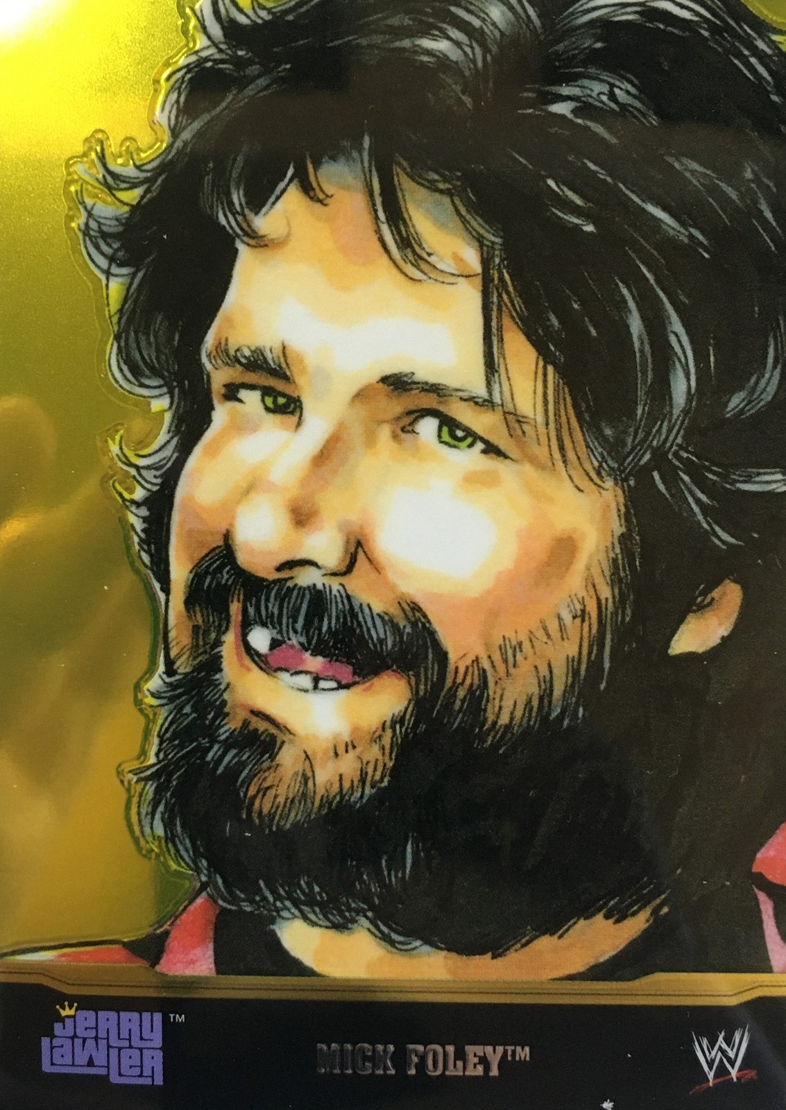 Mick Foley Jerry Lawler Sketch Card Topps WWE 2014 Chrome 